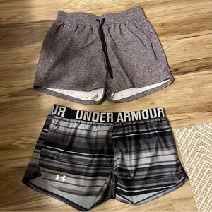Lululemon and under Armour athletic shorts